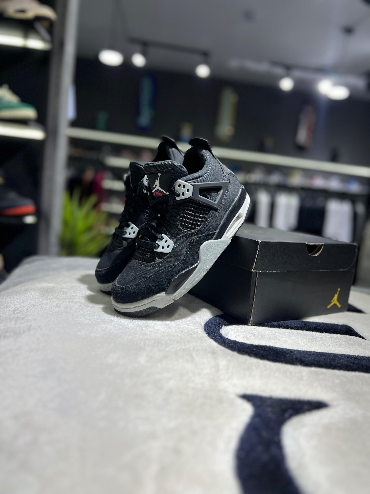Jordan 4 Retro Black Canvas (GS)