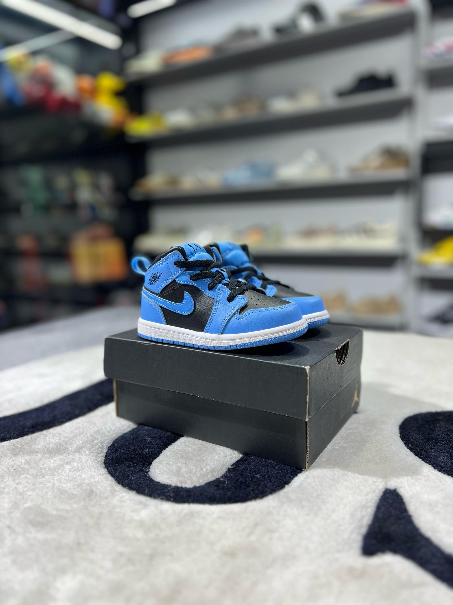 Jordan 1 Mid University Blue Black (GS)