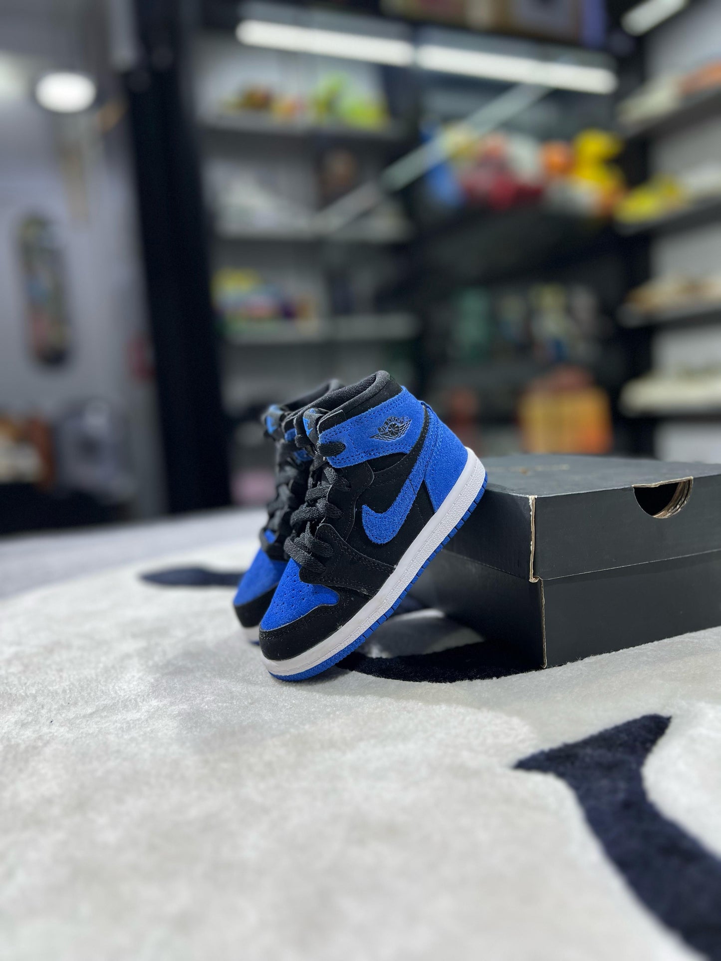 Jordan 1 Mid Black Royal Blue  (GS)
