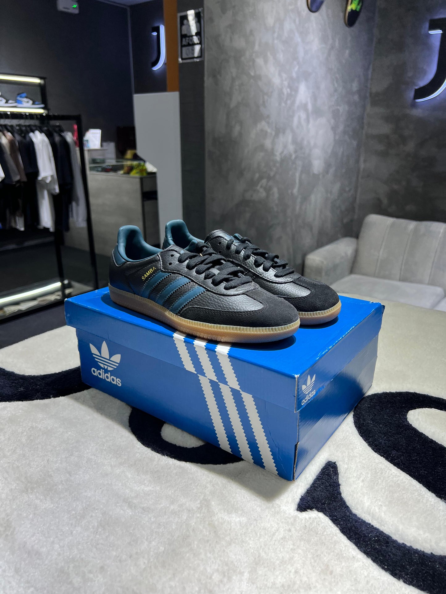 adidas Samba OG   Black Arctic Night Gum